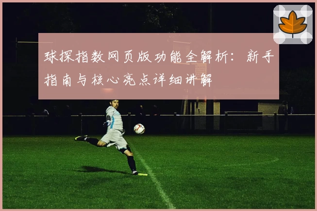 球探指数网页版功能全解析：新手指南与核心亮点详细讲解